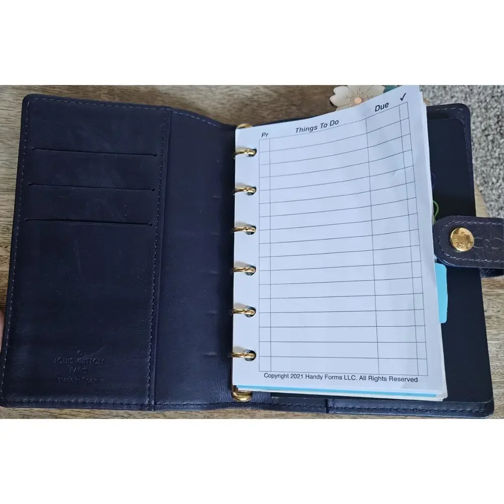 Louis Vuitton Agenda PM in dark Gray/Silver Vernis.